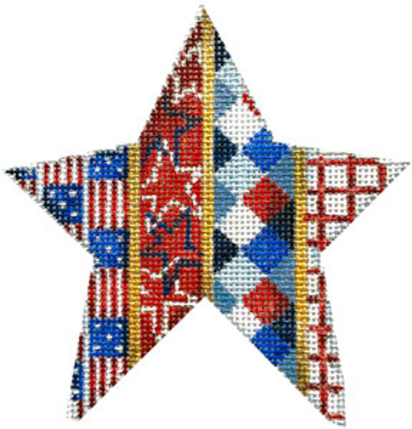 CT-1989 Flags, Stars Harlequin Star Medium 4x4   18 Mesh Associated Talents 