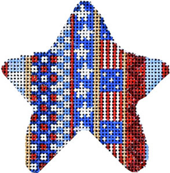 CT-2001 Patriotic Patterns Mini Star 3x3  18 Mesh Associated Talents 