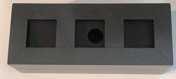 Gray Rectangle Box 1.3" opening Magnetic Closure Beth Gantz