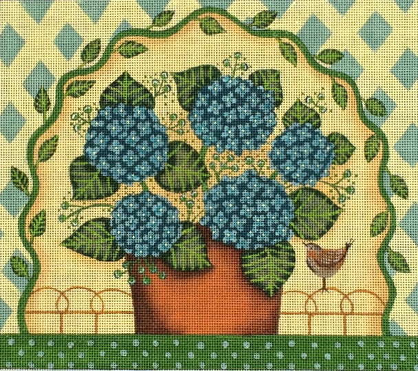 EWE-507	Hydrangea Tree©Karen Cruden		9 5/8 x 8 1/2	18 Mesh Ewe And Eye