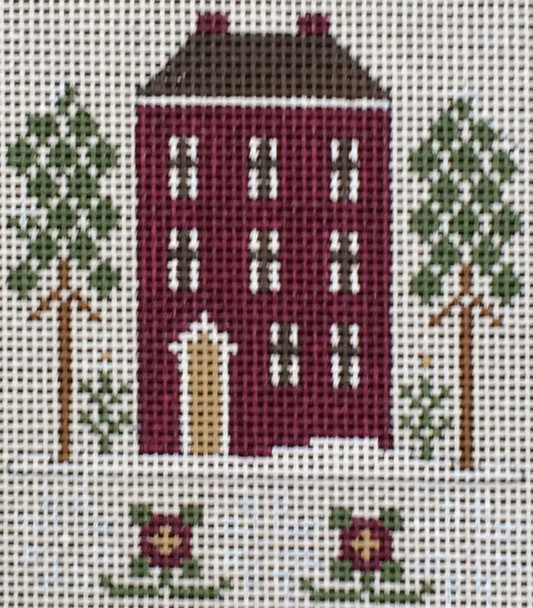 EWE-540	Red House In Winter©Little House Needleworks		4 x 4 1/2  13 Mesh Ewe And Eye