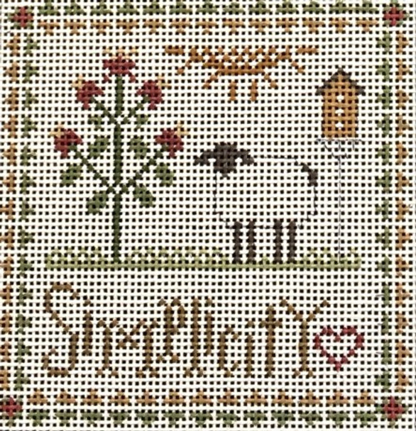 EWE-583	Simplicity©Little House Needleworks  4 7/8 x 4 7/8  13 Mesh Ewe And Eye