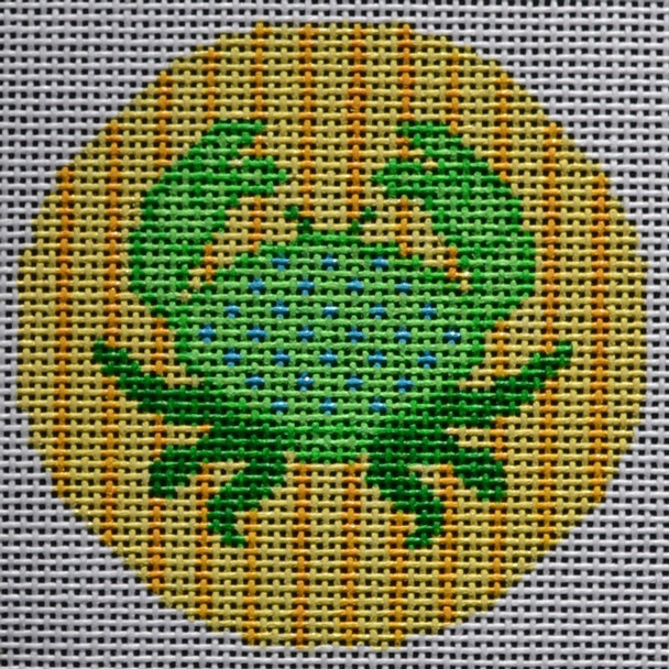 IJ801G Green Crab 3” Round #18 Two Sisters Designs