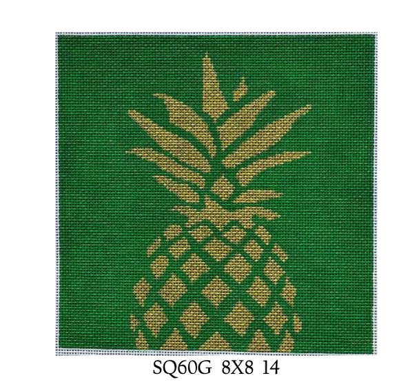 SQ60G Pineapple Stencil/Green 8”x8” #14 Mesh Two Sisters Designs