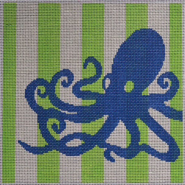 SQ63 Octopus Stencil/Lime 8”x8” #14 Mesh Two Sisters Designs