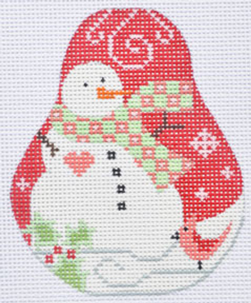 CH-204 Snowman Pear  3 x 4 18  Mesh CH Designs