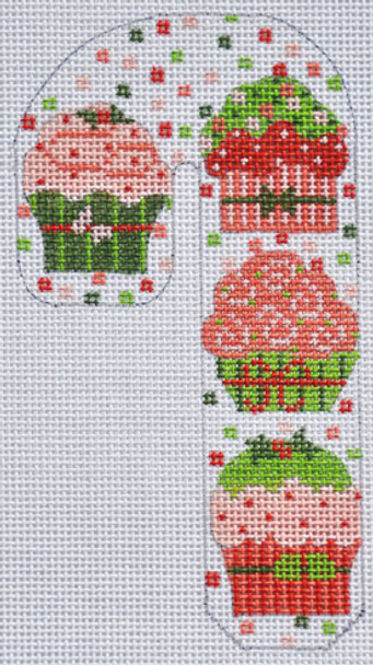 CH-320 Cupcakes Candy Cane   2 3⁄4x 5 x 1/418  Mesh CH Designs