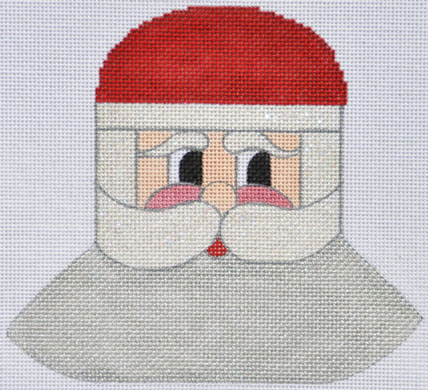 JC-02 Silver Bell Santa 5 1⁄2 x 5 1/2   18 Mesh JANET CASEY includes stitch guide by Janet Casey