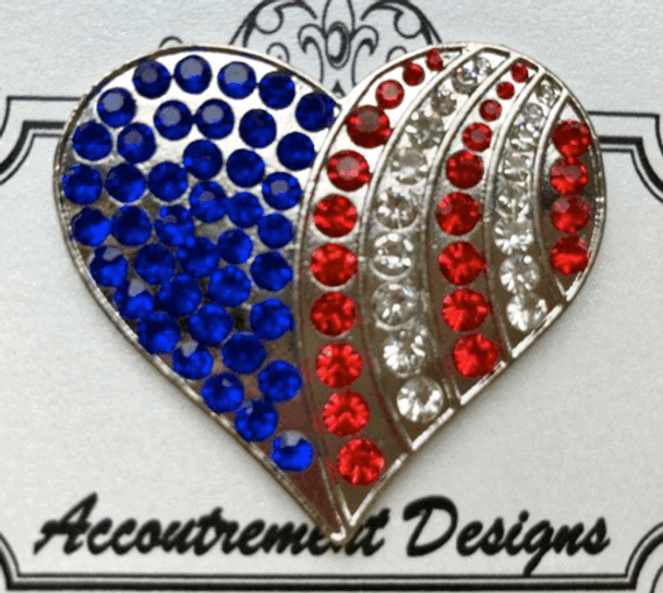 USA Flag Heart (large) NEEDLEMINDER Magnet Accoutrement Designs