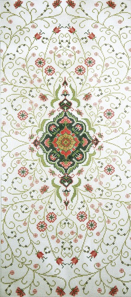 R1041 Lee's Needle Arts Rug, Persian Persian/Green Hand-painted canvas - 12 Mesh 33X14