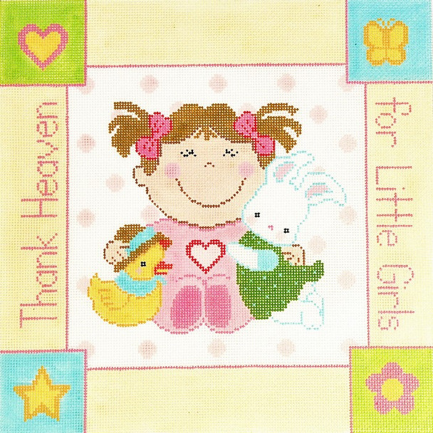WH1222 Lee's Needle Arts Juvenile, For Little Girl Hand-painted canvas - 12 Mesh 14X14