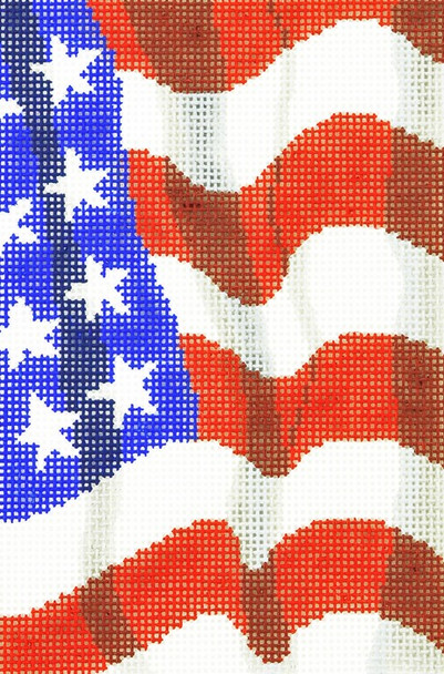 BC19 Lee's Needle Arts Flags, USA Hand-painted canvas - 18 Mesh