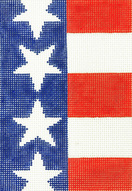BC22-W Lee's Needle Arts Flags, USA Hand-painted canvas - 18 Mesh
