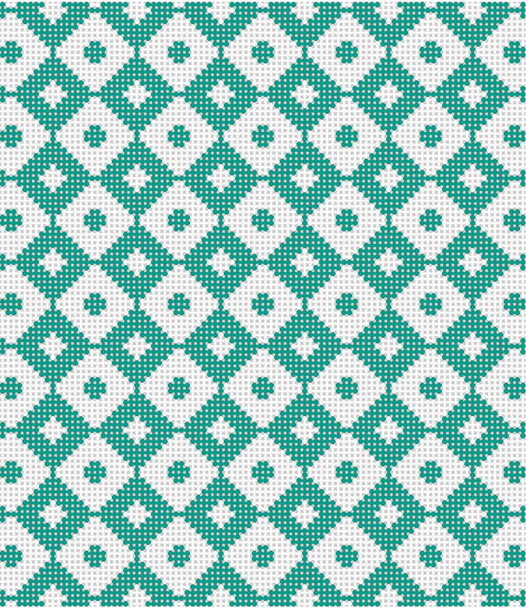 SOS4012 Teal Checkers 18 Mesh 5in x 6in BG Size Son of a Stitch Designs