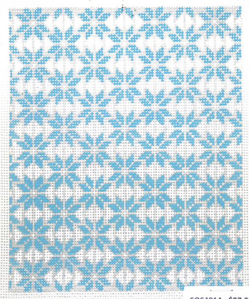 SOS4014 Blue & Silver Bursts Lee Insert Size BG 18 Mesh 5.2" X 6" Son of a Stitch Designs