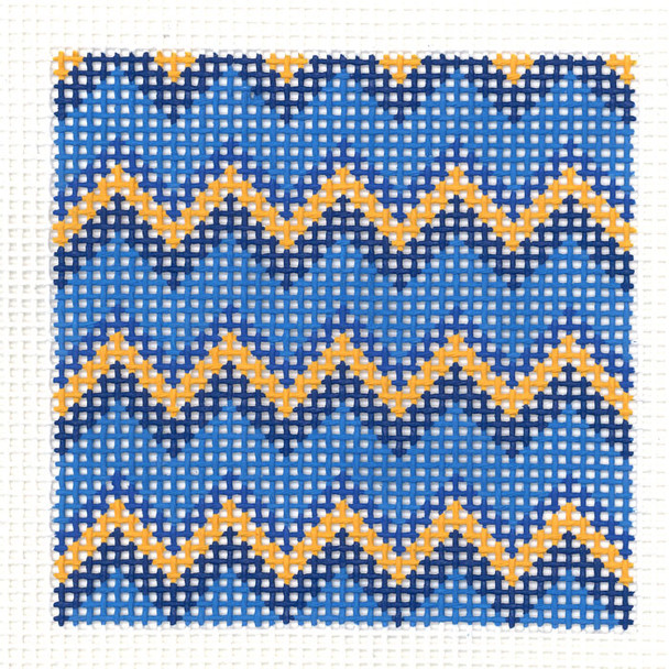 A31 Pattern, Blues DeElda Needleworks Beginner Needlepoint kit