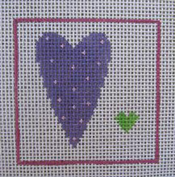 D8 Tiny Heart DeElda Needleworks Beginner Needlepoint kit