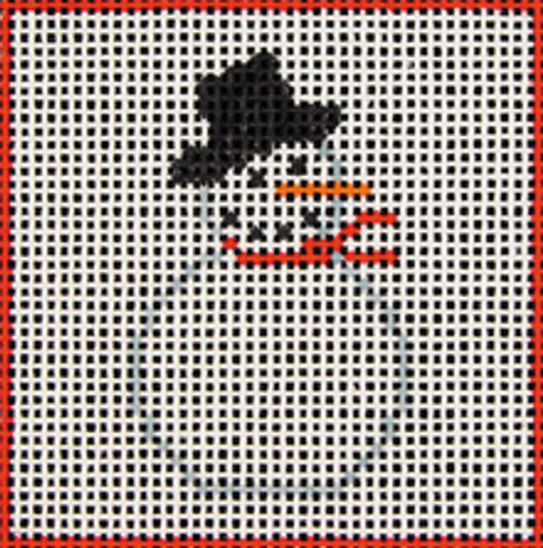 E1 Snowman DeElda Needleworks Beginner Needlepoint kit