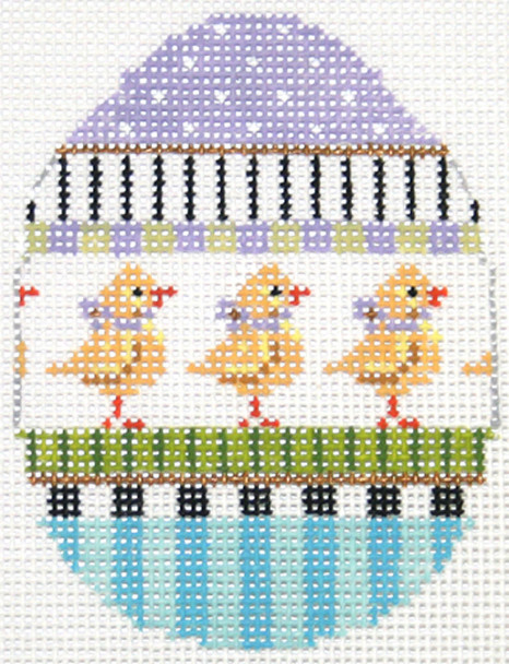 KEA33-18 Lil' Chicks Patterned Egg 2.5" x 3.25", 18 Mesh KELLY CLARK STUDIO, LLC