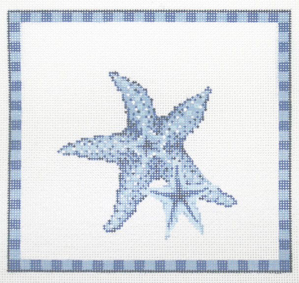 KCN944-18 Starfish in Ocean Blue 6.25" x 6.25", 18 Mesh KELLY CLARK STUDIO, LLC 