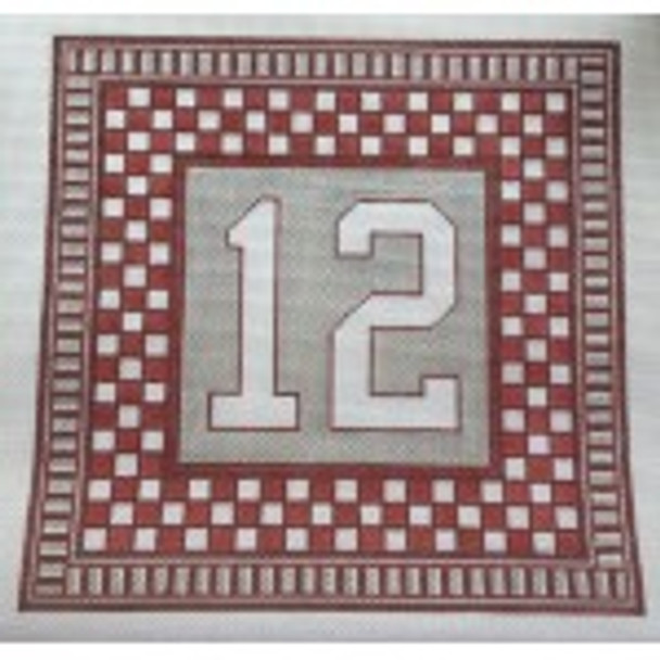 Wg12907 Texas A & M Pillow (12th Man 11 1/4" Square 13 ct Whimsy And Grace