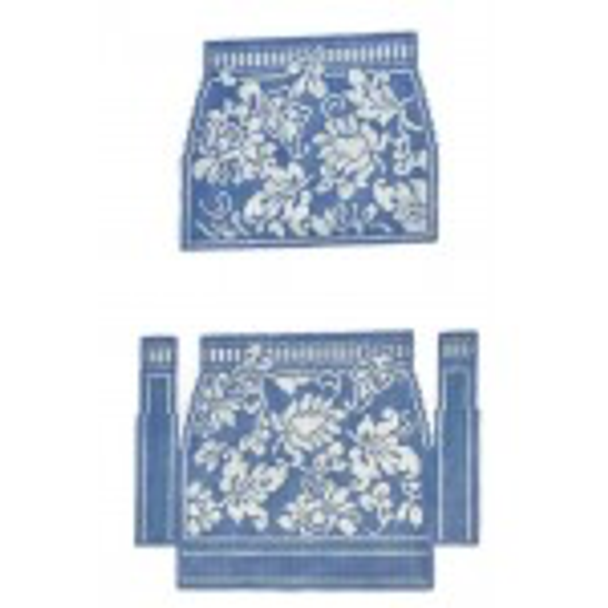 Wg12937 Karen's Damask Wedgewood 5 1/4 x 5 1/4 18 ct.  Whimsy And Grace