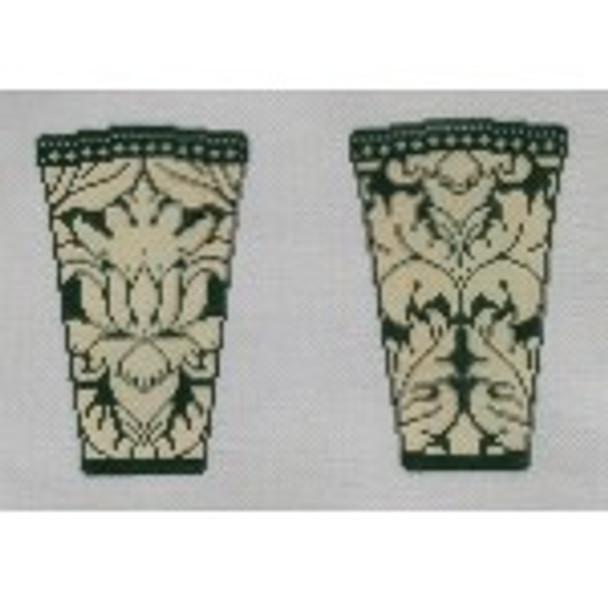 Wg12353 Royal Damask Scissor Case - green 3 1/4 X 5 18ct Whimsy And Grace