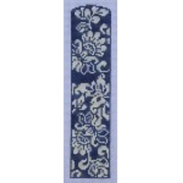 Wg12892 Navy Damask BookMark 18 ct  Whimsy And Grace