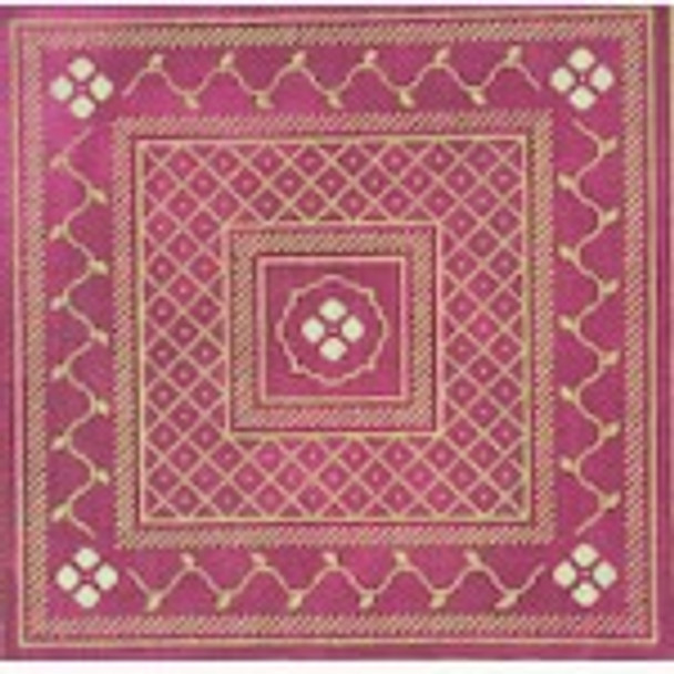 Wg11348 Aubergine and Lime 14 1/2 sq 13 ct  Whimsy And Grace Coasters