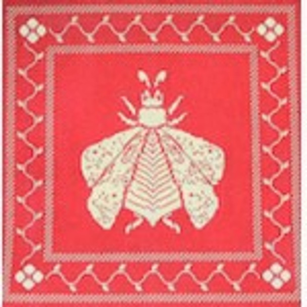 Wg12165 N's Bee Coral & Butter 10 1/2 Square 18 ct  Whimsy And Grace Coasters