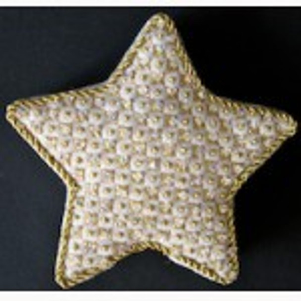 Wg12356 Mara's Big Star - gold 6"   18 ct Whimsy And Grace ORNAMENT