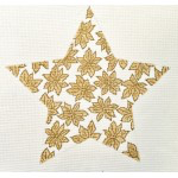 Wg11860 Poinsettia gold 10" 18 ct  Whimsy And Grace TREE TOPPER STAR