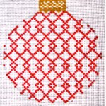 Wg12236 Ronan's Reflection - Burgundy (+129) 3 1/4" round 18 ct Whimsy And Grace CHRISTMAS REFLECTION