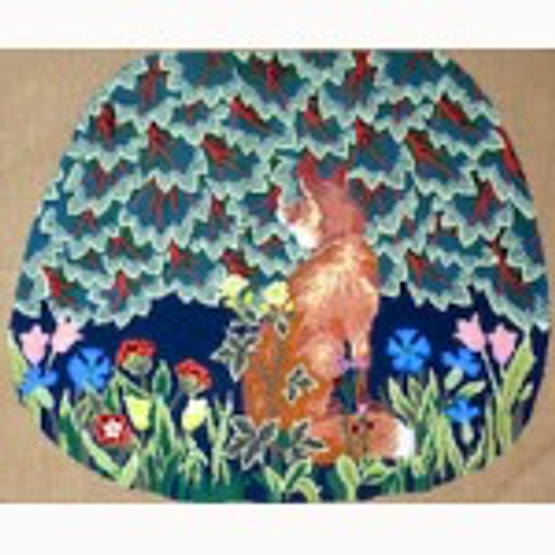 Wg11342 Foxy Lady Hostess Chair Seat Cover 21X24 13ct Whimsy And Grace Purse 