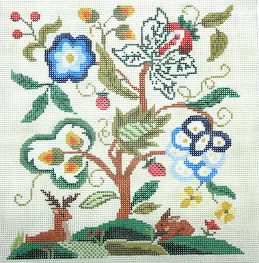 BF826 Jacobean Valley 10x10 13 Count Birds Of A Feather
