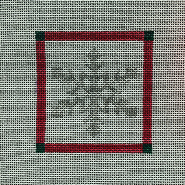 3x3-019 Silver Snowflake Little Bird Designs