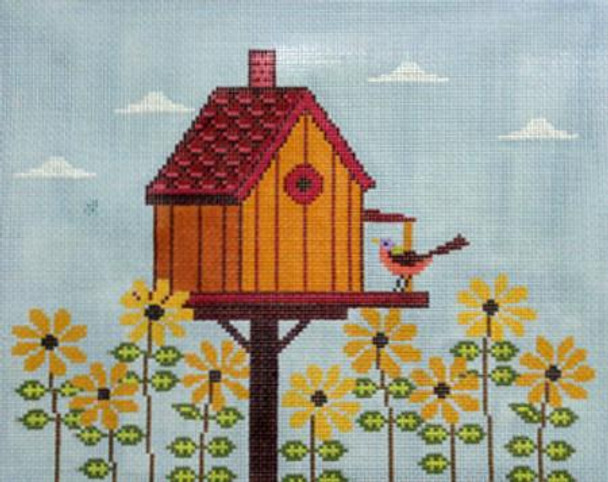 WK2078 Fall Birdhouse  9.5X12  13 Mesh Cooper Oaks Designs©