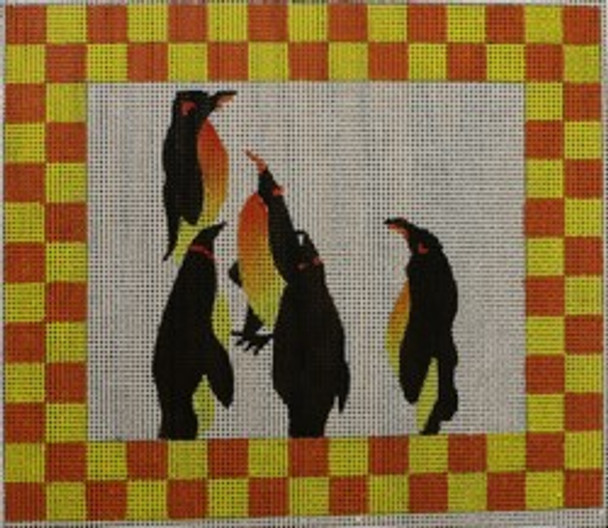 WWC101 Rookery of Penguins 6.75 x 5.75 - 18 mesh Waterweave 