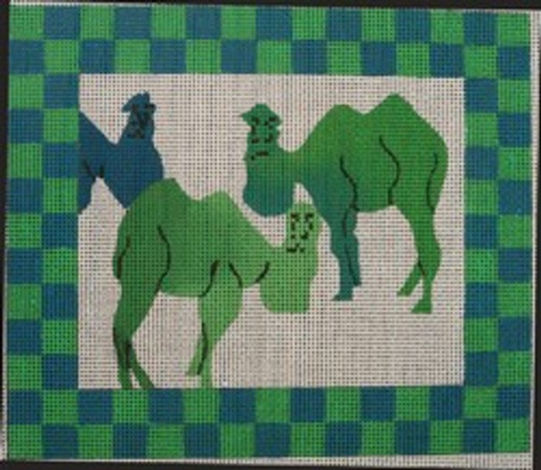 WWC107 Flock of Camels 6.75 x 5.75 - 18 mesh Waterweave 