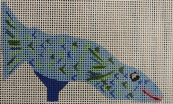 WWC906 Fish Shoe Ornament 4 x 3 - 18 mesh Waterweave