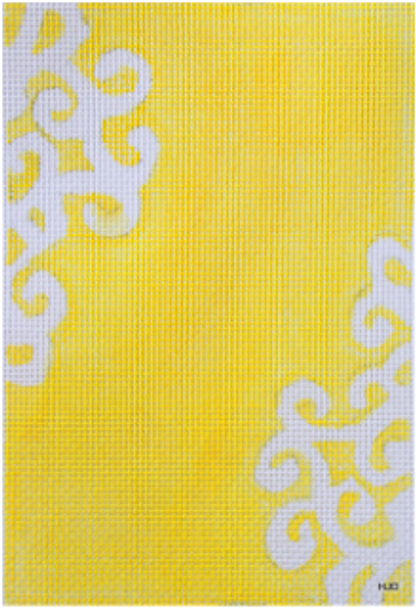 BYOB-F-27	TAB YELLOW/WHITE SWIRL 4 x 6 18 Meshh Hillary Jean Designs