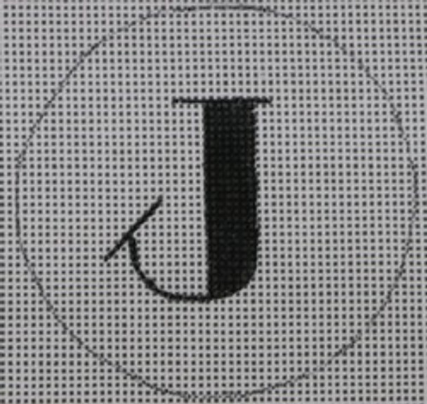 BYOB-J-18 BANNER LETTER J  3" CIRCLE 18 Mesh Hillary Jean Designs