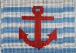 WCC6 3.25 x 2.25 Wallet Insert - Anchor	18 Mesh Kristine Kingston Needlepoint Designs