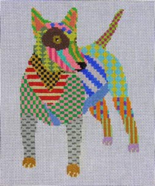 174-18 Colorful Dog  6x7 18 Mesh Pajamas and Chocolate