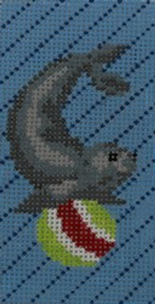 196-13 Seal Small Ornament3.25 x 5.25 - 13 Mesh Pajamas and Chocolate