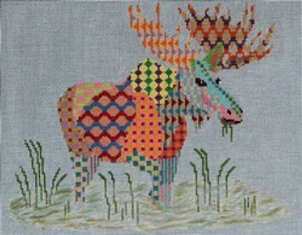 304 Colorful Moose 11x9  18 Mesh Pajamas and Chocolate