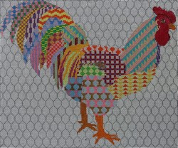 311 Colorful  Rooster 10.5 x 9  18 Mesh Pajamas and Chocolate
