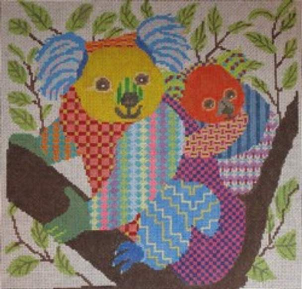 225-13 Colorful Koalas 12x12 13 Mesh Pajamas and Chocolate