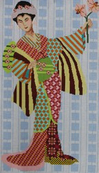 177-18  Shoji Geisha11x19 18 Mesh Pajamas and Chocolate