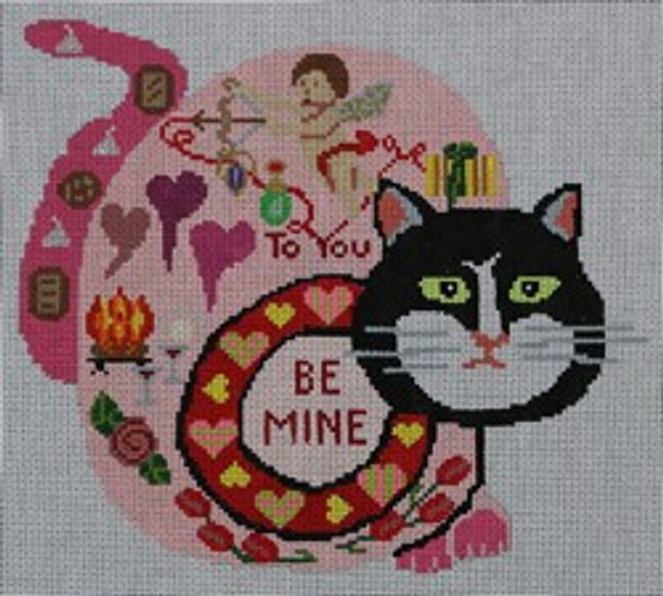 185-18 Black Valentine Cat 12x14.5 18 Mesh Pajamas and Chocolate